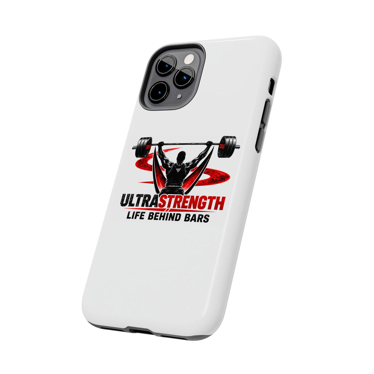 Ultra Strength 'Life Behind Bars' Tough Phone Case — Weightlifting Barbell Design