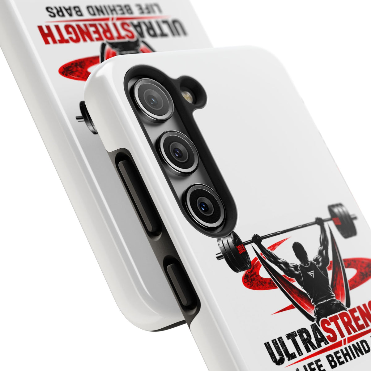 Ultra Strength 'Life Behind Bars' Tough Phone Case — Weightlifting Barbell Design