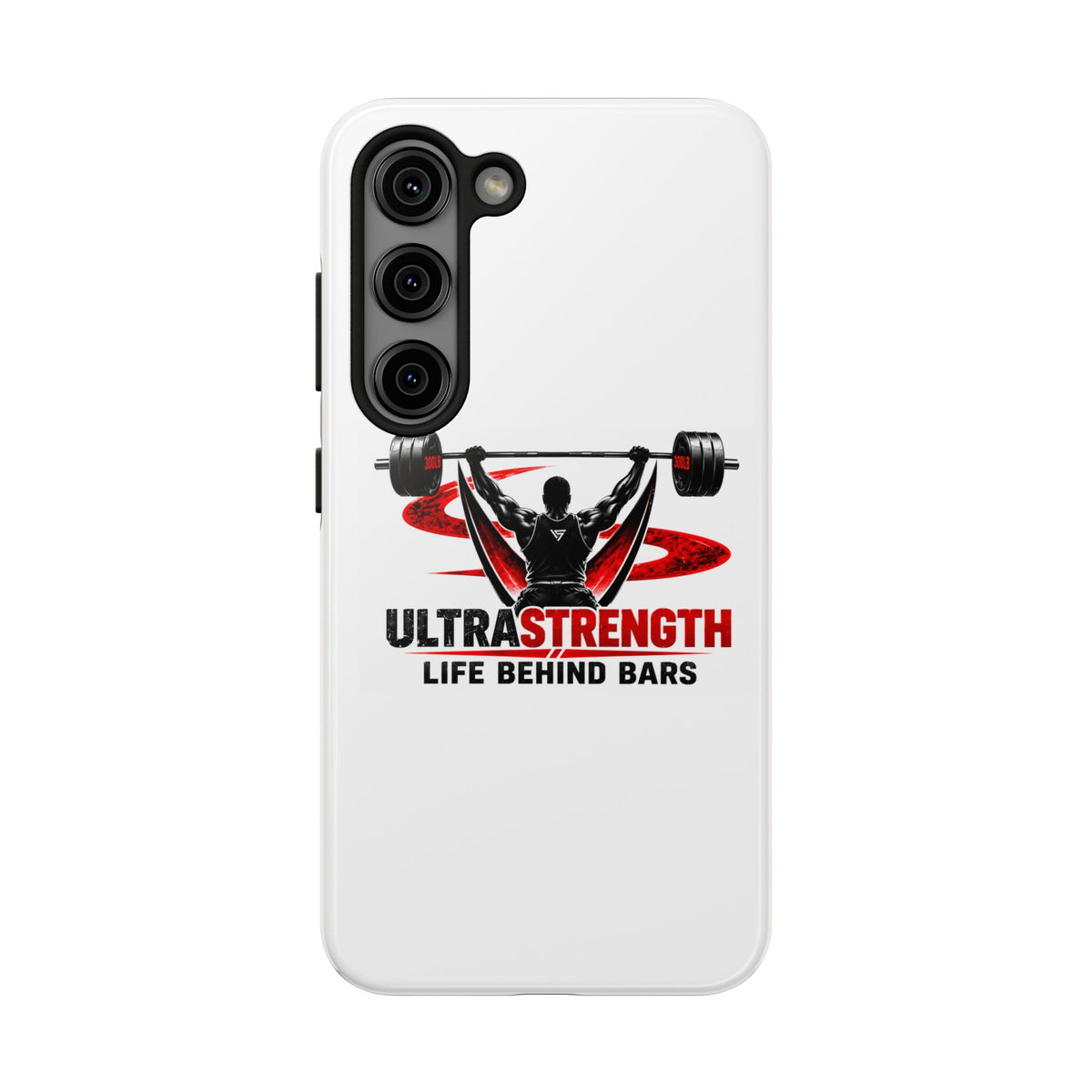 Ultra Strength 'Life Behind Bars' Tough Phone Case — Weightlifting Barbell Design