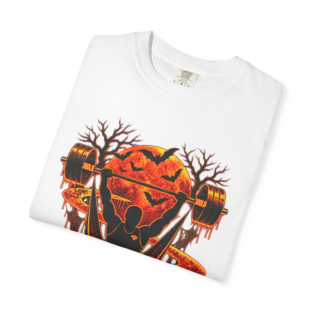 Halloween Weightlifting T-Shirt — 'Strength Lies Behind Fear' Graphic Tee