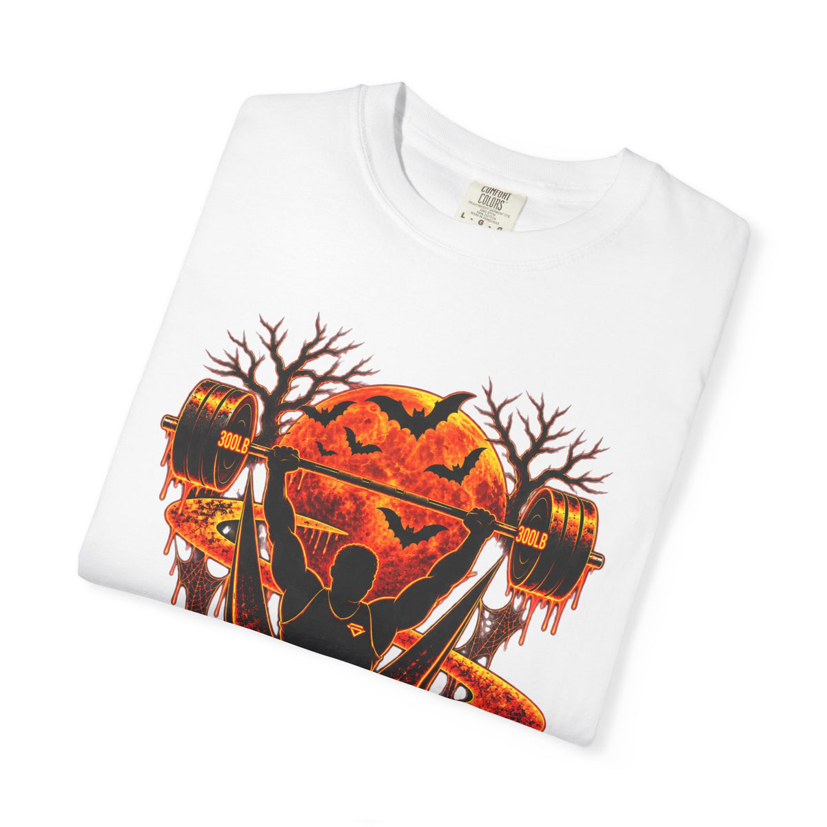 Halloween Weightlifting T-Shirt — 'Strength Lies Behind Fear' Graphic Tee