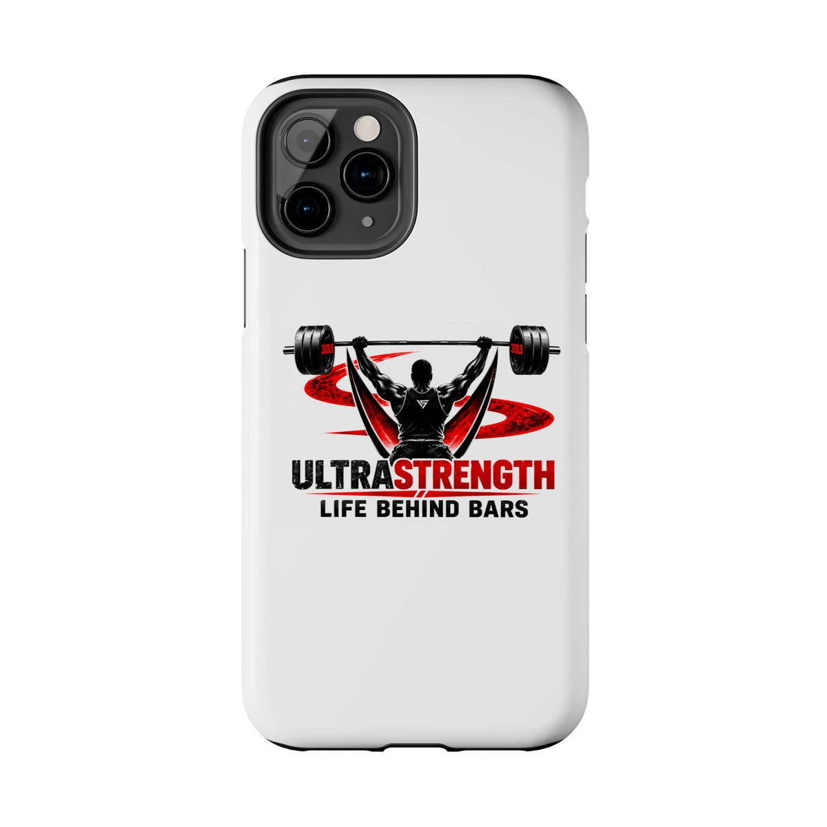Ultra Strength 'Life Behind Bars' Tough Phone Case — Weightlifting Barbell Design
