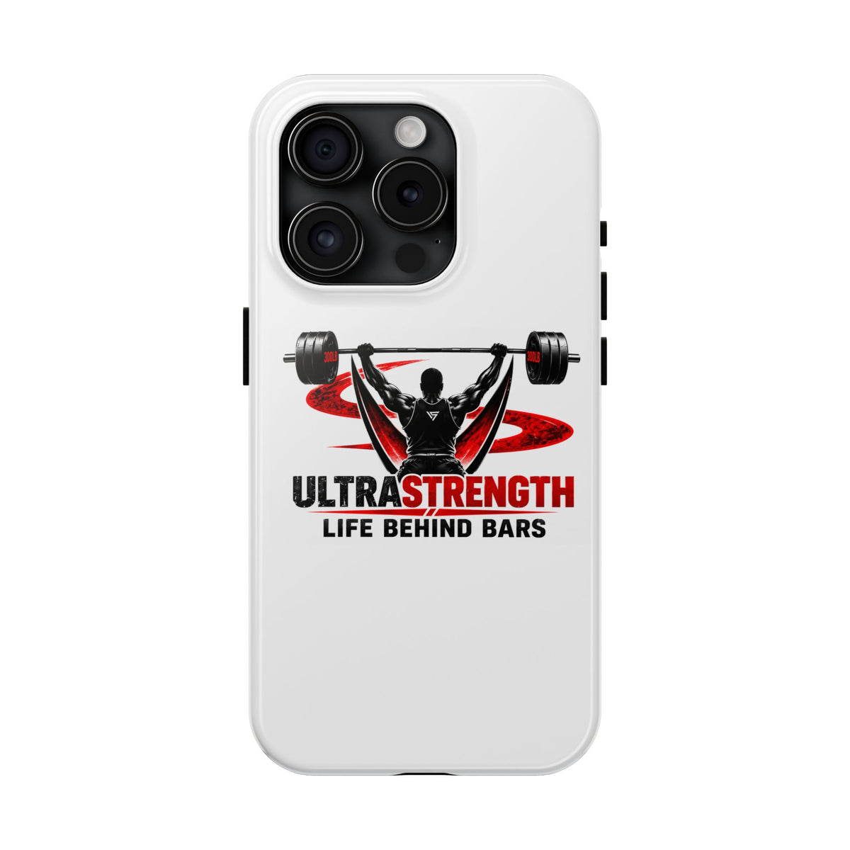 Ultra Strength 'Life Behind Bars' Tough Phone Case — Weightlifting Barbell Design